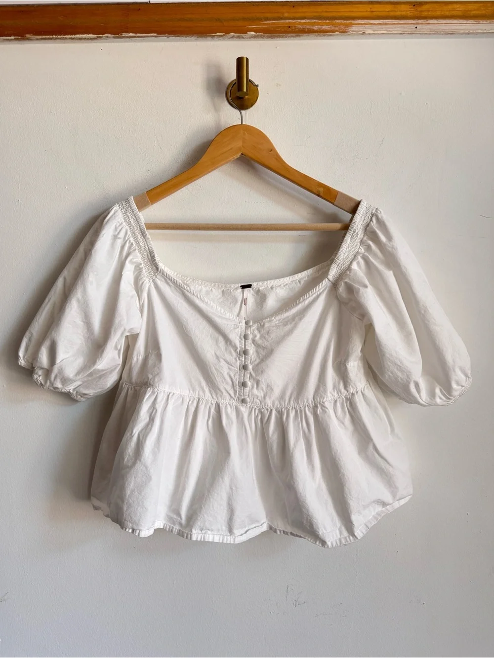 Free People Veronica Sweetheart Top Ivory S
